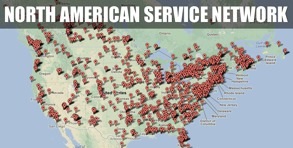 North American RV Service Network Map